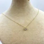 عکس مدل گردنبند مکعب طلا سنگ متحرک زنانه و دخترانه ظریف