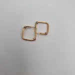 گوشواره طلا مفتولی زنانه و دخترانه طرح مربعی و گوی البرنادو