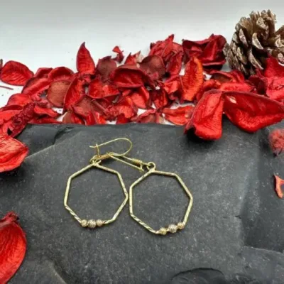 قیمت گوشواره طلا چندضلعی البرنادو زنانه و دخترانه نمادار