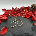 قیمت گوشواره طلا لوزی البرنادو زنانه و دخترانه 18 عیار