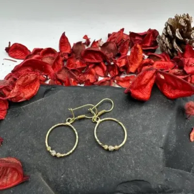 قیمت گوشواره طلا دایره‌ای البرنادو زنانه و دخترانه 18 عیار