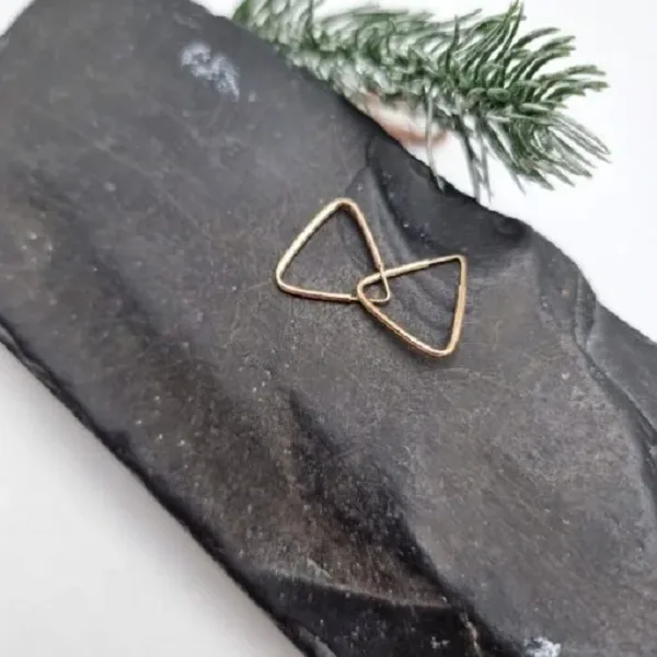 گوشواره طلا مثلثی زنانه