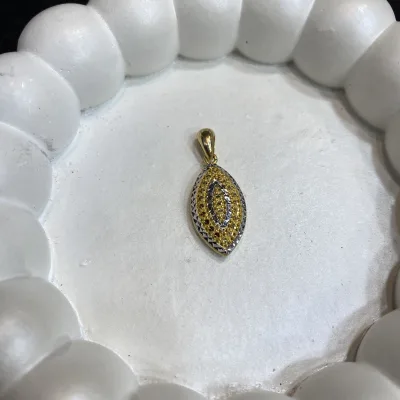 قیمت پلاک طلا دست دوم دو رنگ زنانه ظریف