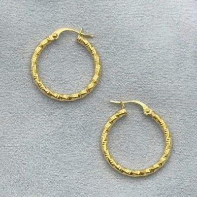 قیمت گوشواره طلا حلقه ای مورب تراش زنانه و دخترانه نمادار