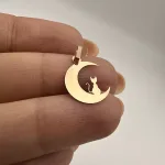 عکس پپلاک لیزری طلا پیشی و ماه زنانه و دخترانه ظریف