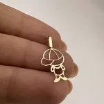 قیمت پلاک لیزری طلا پسر کلاه کج زنانه و دخترانه زیر یک گرم