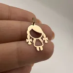 عکس پلاک لیزری طلا آنشرلی زنانه و دخترانه نمادار