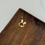 قیمت پلاک لیزری طلا خرگوش فانتزی نوزادی کادویی زیر یک گرم