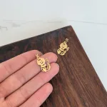 قیمت پلاک لیزری طلا نوزاد دخترانه نمادار زیر یک گرم