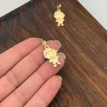 قیمت پلاک لیزری طلا پسر کلاه دار نوزادی زیر یک گرم