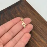 پلاک لیزری طلا کلید سل فانتزی زنانه و دخترانه زیر یک گرم ظریف