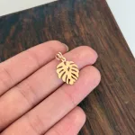 خرید پلاک لیزری طلا برگ انجیر زنانه و دخترانه زیر یک گرم ظریف