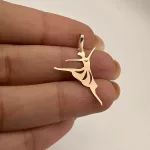 خرید پلاک لیزری طلا بالرین زنانه و دخترانه 18 عیار
