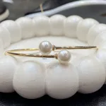 قیمت دستبند طلا بنگل مروارید زنانه و دخترانه نمادار