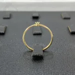 عکس انگشتر طلا سولیتر تک نگین سفیدزنانه و دخترانه با وزن سبک