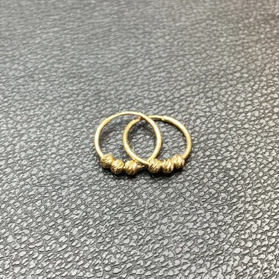 خرید گوشواره طلا حلقه‌ای البرنادو نوزادی ظریف