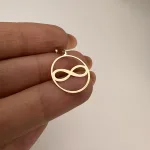 خرید پلاک لیزری طلا بی نهایت زنانه و دخترانه نمادار