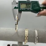 خرید النگو طلا طرح مرسده دو رنگ زنانه و دخترانه باریک