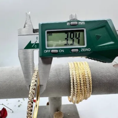 قیمت النگو طلا دامله راما یزد بچگانه 18 عیار باریک