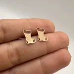 قیمت گوشواره میخی لیزری طلا جوراب بابانوئل زنانه و دخترانه نمادار