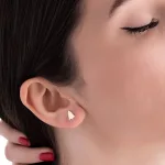 خرید گوشواره لیزری میخی درخت کاج طلا زنانه و دخترانه با وزن سبک