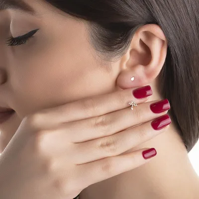 قیمت گوشواره لیزری میخی چتر و قطره زنانه و دخترانه طلا شیک