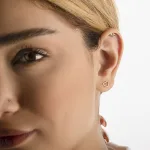 خرید گوشواره لیزری میخی قلب طلا زنانه و دخترانه شیک و جذاب