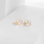 قیمت گوشواره لیزری میخی حباب طلای 18 عیار با وزن سبک زنانه و دخترانه