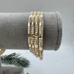 عکس النگو طلا طرح دامله راما سفید و زرد زنانه و دخترانه براق و جدید