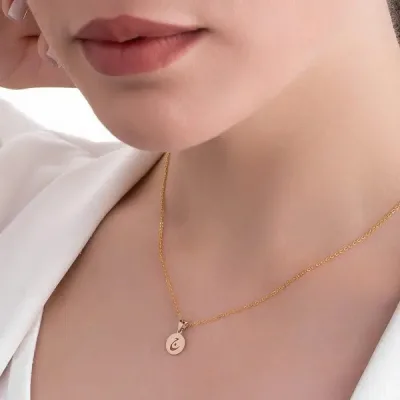 مدل پلاک لیزری طلا حرف ج زنانه و دخترانه مینیمال