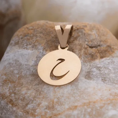 خرید پلاک لیزری طلا حرف ح زنانه و دخترانه مینیمال