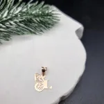 خرید پلاک لیزری طلا حرف L پروانه دار زنانه و دخترانه ظریف