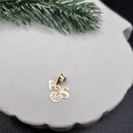 خرید پلاک لیزری طلا حرف S پروانه دار زنانه و دخترانه زیر یک گرم