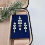 قیمت نیم ست طلا طرح جواهر سولیتر زنانه و دخترانه نگین دار