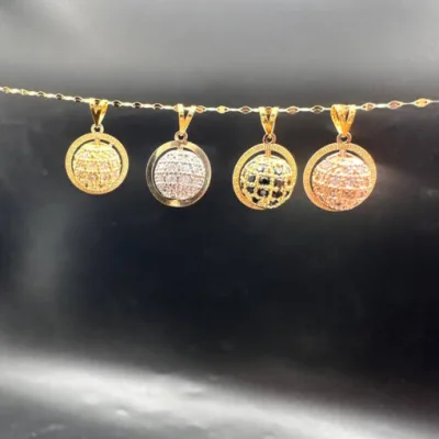 خرید پلاک طلا گوی زنانه و دخترانه 18 عیار