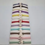 قیمت دستبند طلا بند چرم زنانه ودخترانه 18 عیار