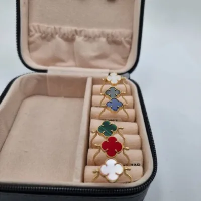 خرید انگشتر طلا ونکلیف درشت دوطرفه زنانه و دخترانه 18 عیار