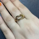 عکس انگشتر طلا اسپرت زنانه و دخترانه 18 عیار
