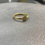 عکس انگشتر طلا دایره توپر زنانه و دخترانه سبک