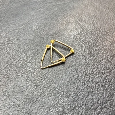 قیمت گوشواره طلا مفتولی دو گوی البرنادو زنانه و دخترانه سبک