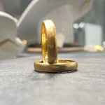 خرید حلقه طلا ست رینگی ساده زنانه و مردانه 18 عیار