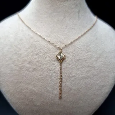 خرید گردنبند طلا ونکلیف تراش آویزدار زنانه و دخترانه نمادار