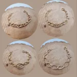 عکس دستبند طلا مشکل گشا زنانه و دخترانه 18 عیار