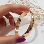 دستبند آینه ای طلا دخترانه