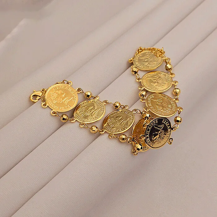 دستبند سکه ای طلا زنانه و دخترانه