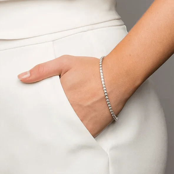 دستبند طلا تنیس دخترانه و زنانه