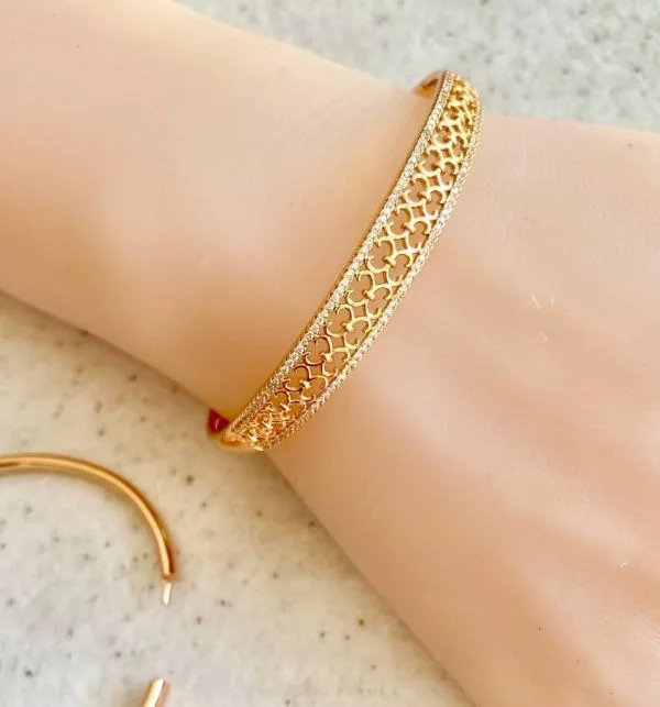 دستبند طلا توری دخترانه و زنانه