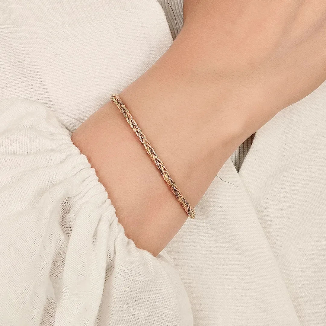 دستبند طلا خودکاری دخترانه و زنانه