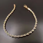 دستبند طلا طنابی دخترانه