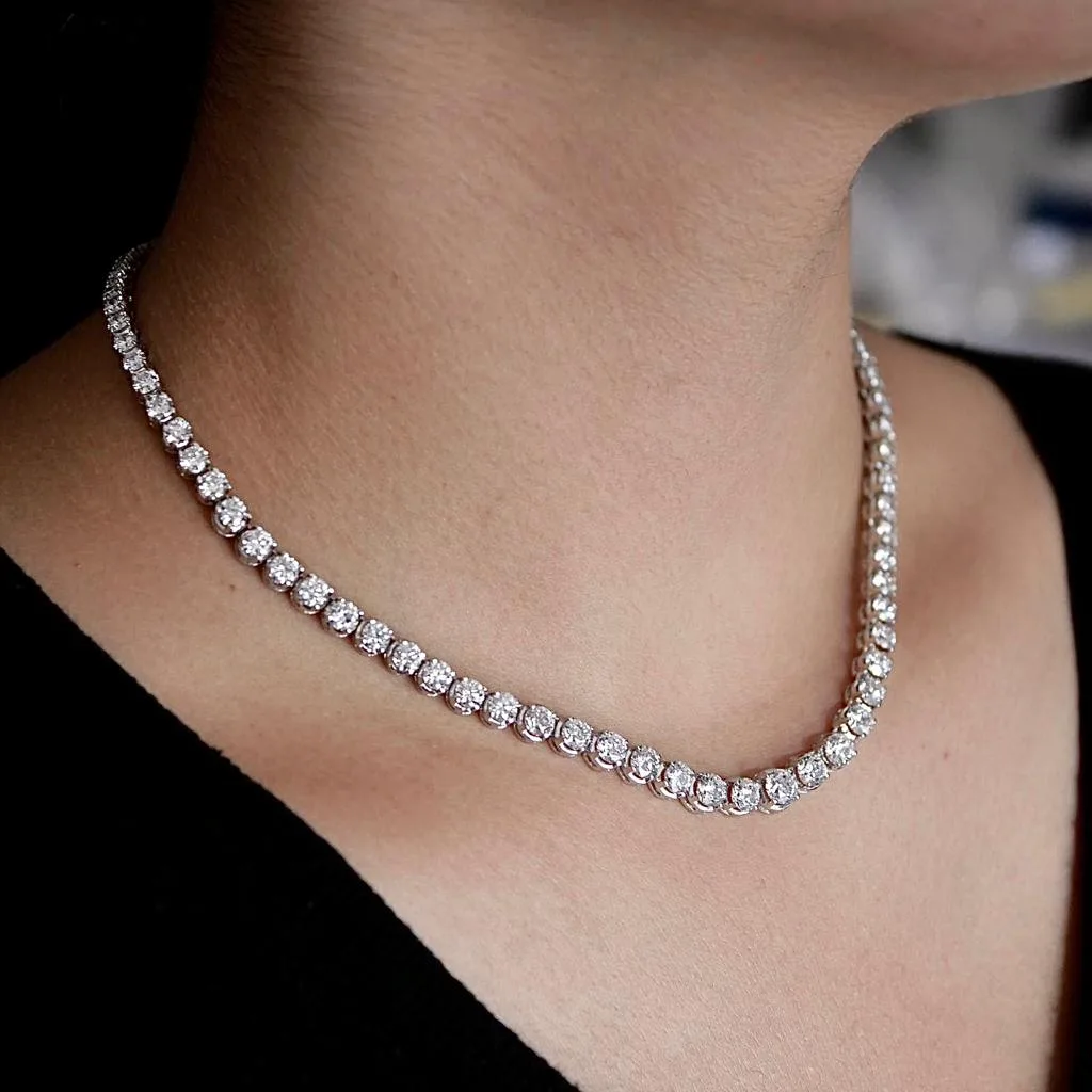 گردنبند طلا تنیس زنانه و دخترانه